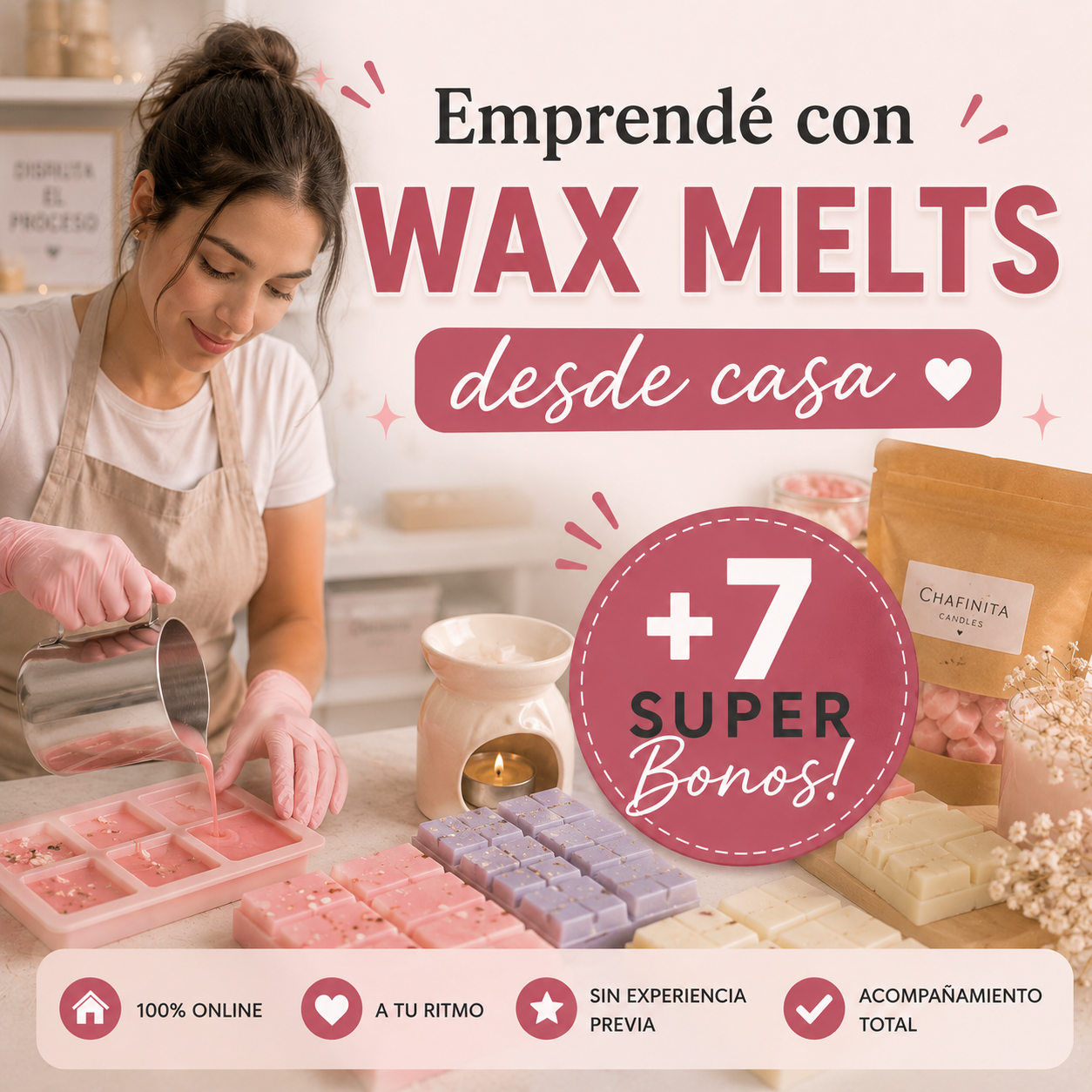 Emprende con Wax Melts + 7 Bonos y Generá tu propio sueldo